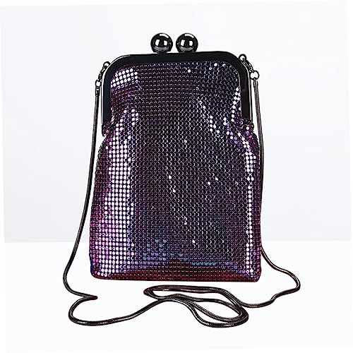 Sacoche téléphone de soirée portable brillante et petit sac bandoulière paillettes femme - 6
