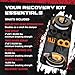 GearAmerica Off Road Recovery Kit, 9 Ton, Includes Tow Strap, Tree Saver, Snatch Block Pulley, D-Ring Shackles, Winch Line Dampener Bag, Gloves - Off Road Recovery Gear, 4x4, Black