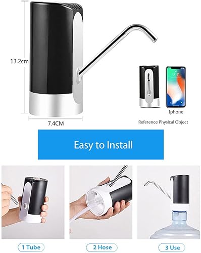 Miniatura 3 de Bomba de botella de agua de 5 galones, dispensador de botella de agua, carga USB, bomba de agua potable, dispensador de agua eléctrico portátil,