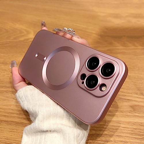 Étuis de téléphone de charge magnétique luxe rose pour iPhone 11 Pro