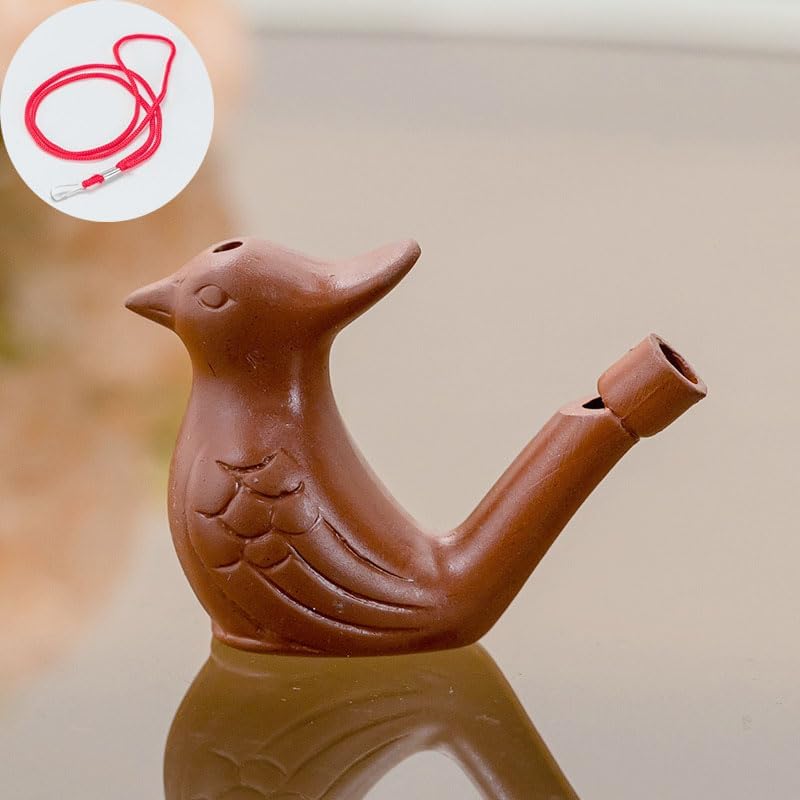 4Pcs Bird Water Whistles Warbler Bird Call Whistle Bird Whistle Tongue Bird Caller Purple Clay Pottery Waterfowl Whistle Outdoor Accessories image 5
