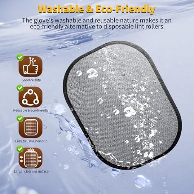 Pet Hair Removal Glove for Dogs & Cats, Newly Upgraded Reusable Electrostatic Pet Hair Gloves, Pet Hair Remover Tool for Clothing, Couch, Carpet, Car Seat-sjKihZ2G