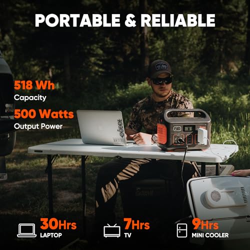 Jackery-Portable-Power-Station-Explorer-500-518Wh-Outdoor-Solar-Generator-Mobile-Lithium-Battery-Pack-with-110V500W-AC-Outlet-for-Home-Use-Emergency-BackupRoad-Trip-Camping-Solar-Panel-Optional