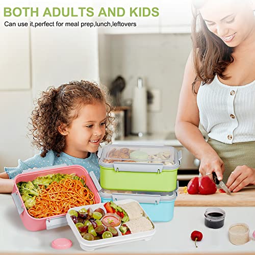47oz Salad Lunch Container To Go, 3 Pack Salad Bowls Bento Lunch Boxes - image 7