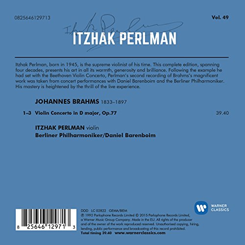Itzhak Perlman - Brahms. Violin Concerto