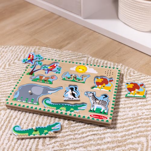 Melissa & Doug - Puzzle Sonore Animaux Zoo 8 Pièces - Jouet en Bois – vue 7