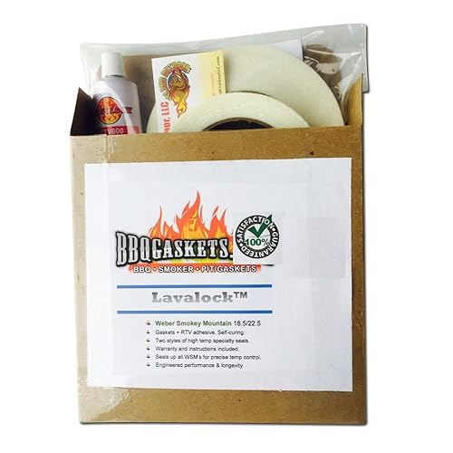 Miniatura 1 de LavaLock Kit de juntas para Weber Smokey Mountain WSM 18.5 22.5 para sello de junta de parrilla Nomex RTV