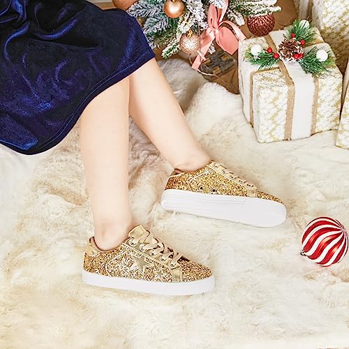 Felix & Flora Toddler/Little Kid Girls Running Shoes Sports Sneakers Princess Casual Glitter Shoes.2