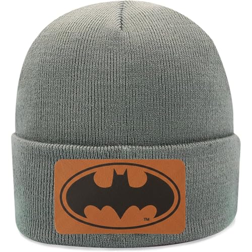 Batman Beanie for Kids and Adults Winter Hat Officially Licensed (Grey - One Size)