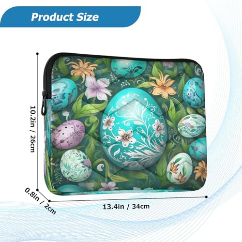 Funda para portátil 13-14 pulgadas Flowers Green resistente y protectora miniatura 3