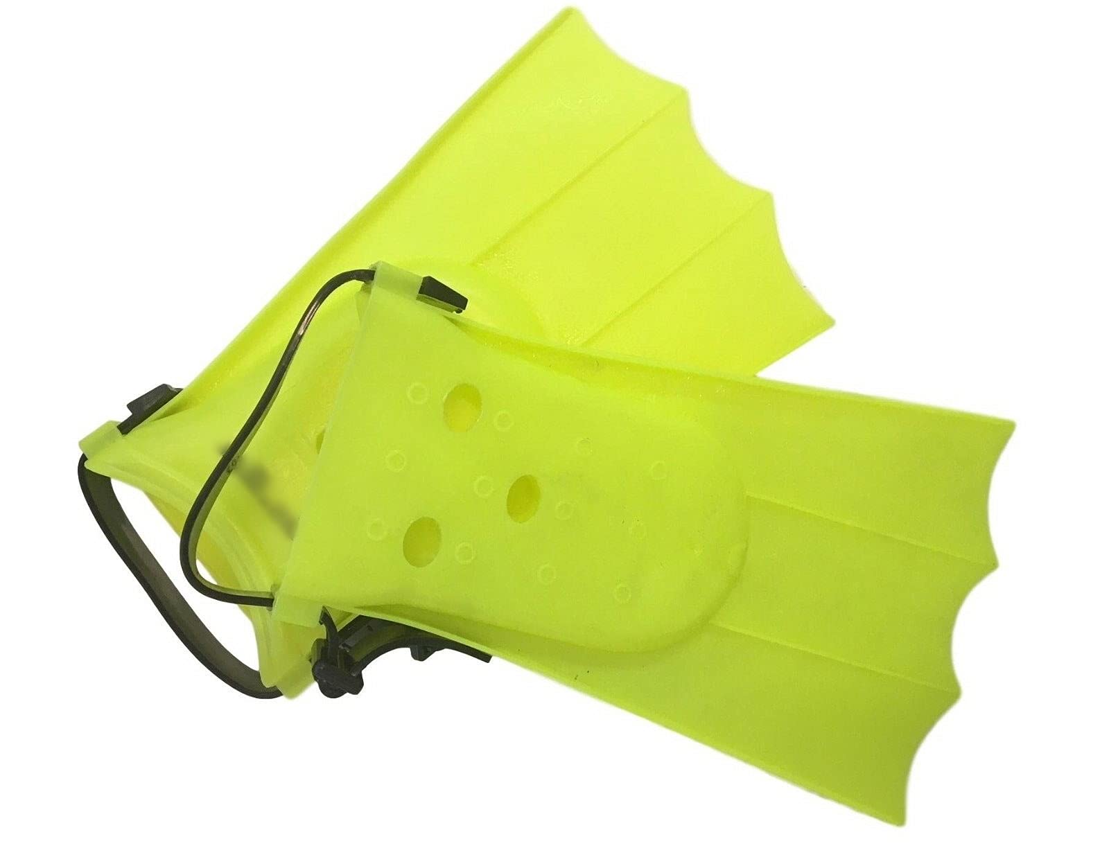Ministry of Warehouse Guppy Fins Flippers Soft Adjustable, Yellow for Beach or Swimming Pool