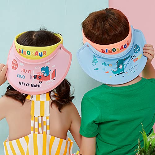 Baby Kids Sun Hat Fishing Hiking Beach Sports Wide Brim Sun Protection Visor Cap Boys Girls Cute Dinosaur Hat Cap #TOP2