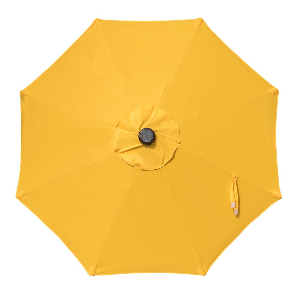Amazon Com Sundale Outdoor 7 Ft Solar Powered 24 Led Lighted Patio Umbrella Table Market Umbrella With Crank And Push Button Tilt For Garden Deck Backyard Pool 8 Steel Ribs Polyester Canopy
