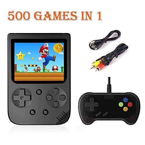 classic video game console with over 500 games and two controllers