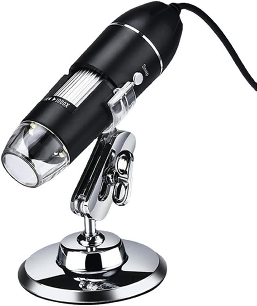 Adjustable 1000X/1600X Digital Microscope Camera 3 in 1 Electron with 8LED Light Zoom Magnifying Glass