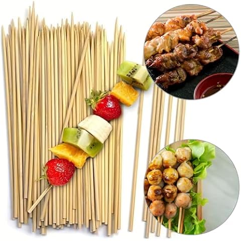 GreenMingle 300 Bamboo Skewers for BBQ and Crafts Cover