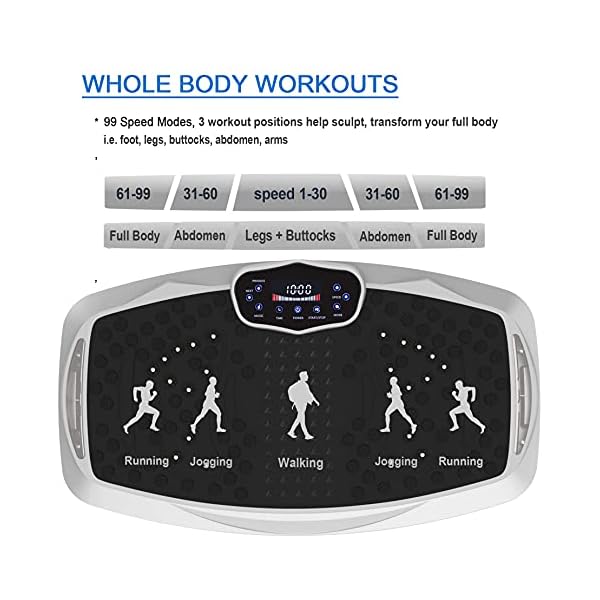 Healthgenie Full Body Vibration Machine, Vibrating Platform Exercise Machine for Whole Body Workout, 99-Level Viberation…