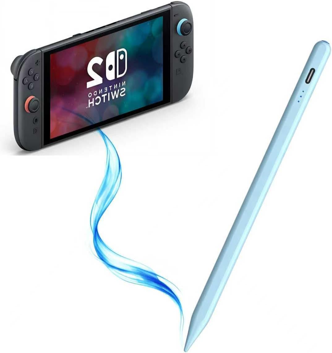 Stylus Pen Compatible with Nintendo Switch 1/2/OLED,for Amazom Max 11,HD 10 Table,Upgraded new Model, Precise Writing Pencil,Fast Charging,Auto Sleep,Button on/Off (Blue)