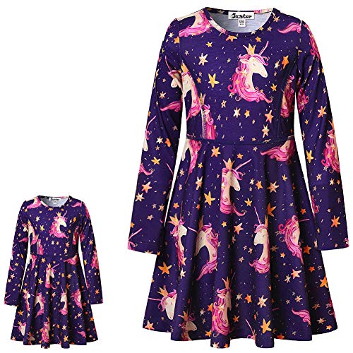 Long Sleeve Unicorn Dresses for Toddler Girls Casual Summer Sun Dresses 7 16 Long Sleeve Unicorn Dresses for Toddler Girls Casual Summer Sun Dresses 7 16
