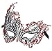 Coxeer Masquerade Mask for Women Metal Mask Shiny Rhinestone Venetian Party Prom Ball Mask for Halloween Mardi Gras