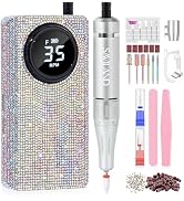 SAVILAND Professionl Nail Drill Kit: Diamond Shiny | 35000RPM Electric Nail Drill Machine | Profe...