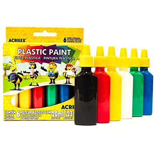 Tinta Plástica Abelinhas 6 Cores 20ml Acrilex