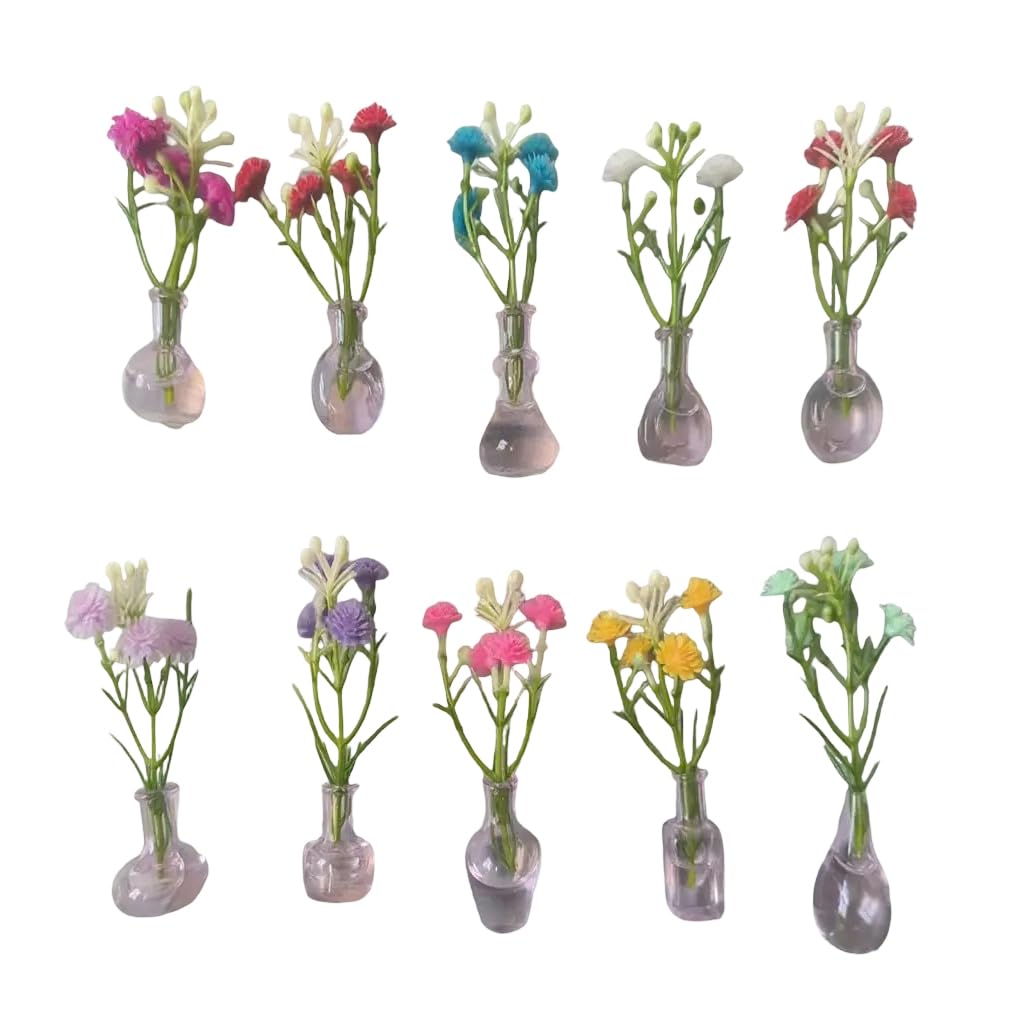 Minis Vase Magnets for Fridge Tiny Plant Vase Magnets Fridge Decoration for Kitchen, Locker Offices Refrigerator Magnet Lovely Minis for Tiny Glass Vases