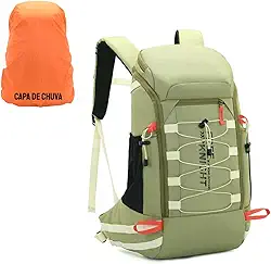 TOKSHOP Mochila Resistente 30 Litros Camping Viagem Trilha com Capa de Chuva Impermeável