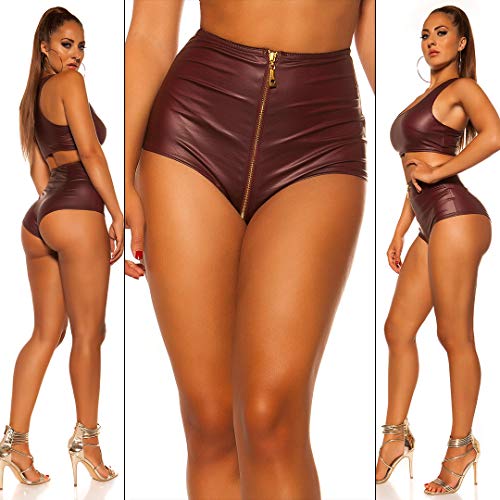 Koucla Gogo Wetlook hotpants voor dames met rits - Image 3
