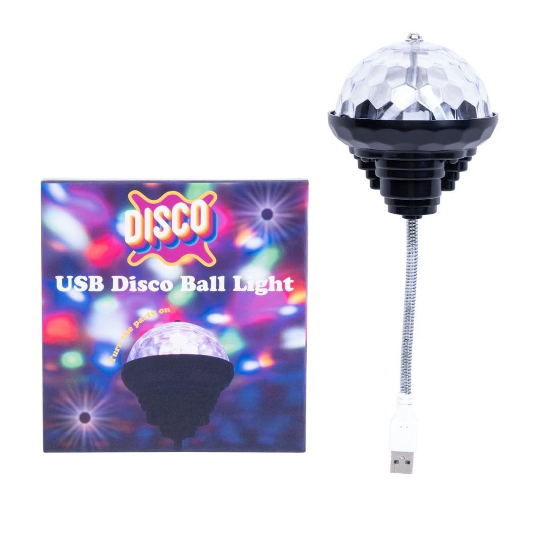 USB Disco Ball Light.Portable USB Disco Light with Flexible Metal Cable.Great for Party, Halloween, DJ and Bedroom Decoration.Turn Any Space Into a Party