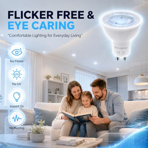 Ampoules GU10 ww blanc chaud grand angle diffusion spot durable - 6