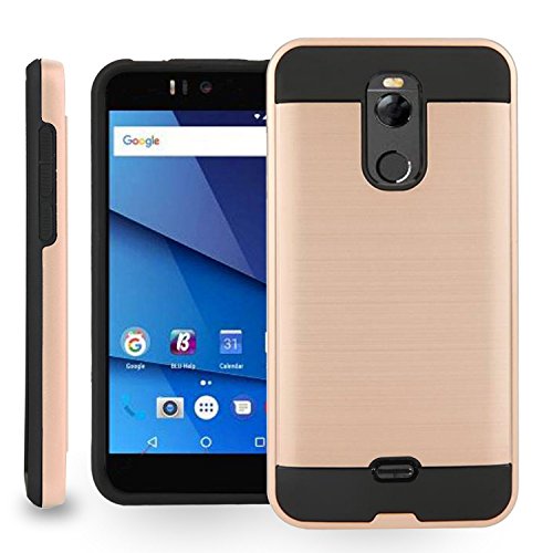 BLU R2 Case, BLU R2 LTE Case,Shockproof Absorption Anti Scratch Rugged High Impact Hybrid Slim Protector Case for BLU R2 / BLU R2 LTE-Rose Gold