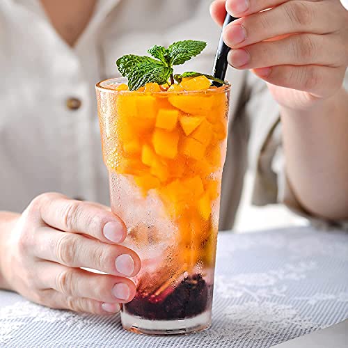 Image of bellemax 400 ML Drinking Glasses, Highball Lead-Free Glasses, Tumblers for Mixed Drinks, Water, Juice, Beer, Cocktail and Mixed Drinks (6)