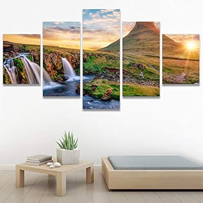 SIGNWIN 5 Panel Canvas Wall Art Modern Art...