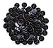 GANSSIA 3/8'' (9mm) Small size Sewing Flatback Resin Buttons Color Black Pack of 500 Pcs