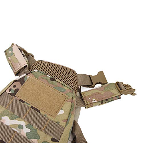 Chalecos de caza con sistema Molle chaleco táctico ajustable XS/S infantil para misiones de juego 3