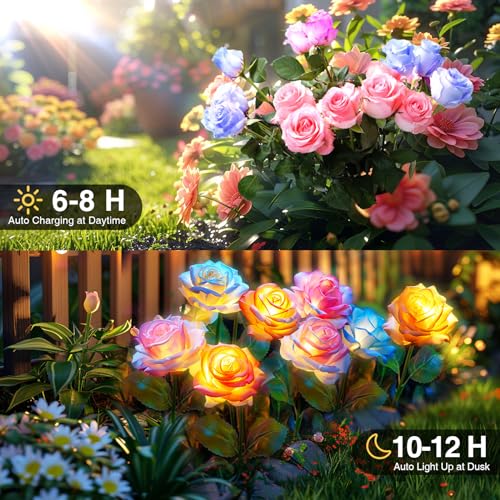 Solar Lights Outdoor Garden 6-Pack