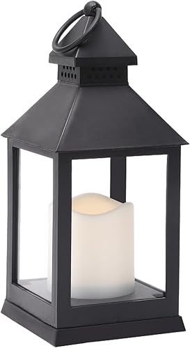 Faroles de vela vintage colgantes con portavelas LED de plástico, funciona con pilas, farol decorativo de mesa para jardín, sala de estar, fiestas