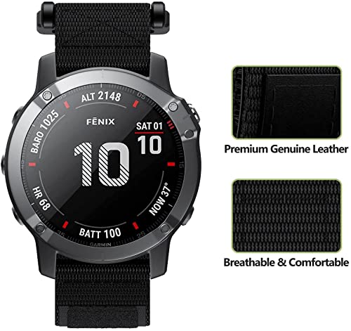 Correa de nailon para Garmin Fenix 6X con acabados de alta resistencia 3