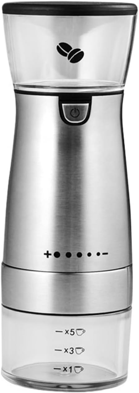 Portable Coffee Machine, Electric Coffee Grinder USB Stainless Steel Adjustable Coarseness Charging Mill Nuts Beans Spis Grains Grinding Kitchen Gadts,for Outdoor Travel Picnic