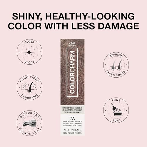 Image of COLORCHARM Demi Permanent Hair Color - Gloss, Refresh & Tone - 2 Fl Oz | Shea Butter | Free of ammonia, gluten, parabens, and animal-derived ingredients.