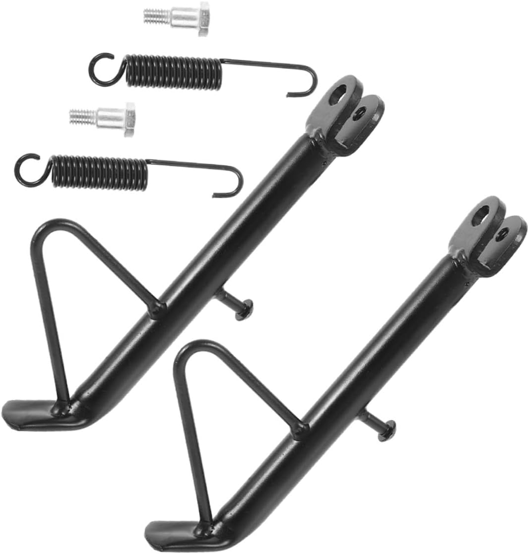 2 Sets Motorcycle Kickstand Foot Side Support, Iron Black