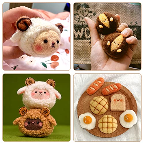 Biggun BIGGUN-NATURAL WOOL ROVING-D-72 PCS 72Pcs 7.6 Oz Needle Felting Wool- 24 Colors Nature Wool Roving For Needle Felting Felted Wool For Beginners Hand Spinning Felting Supplies thumb #5