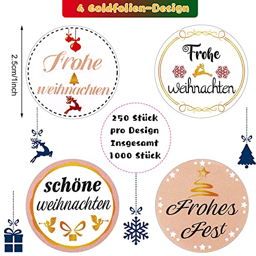 Adesivi rotondi con scritta in lingua tedesca