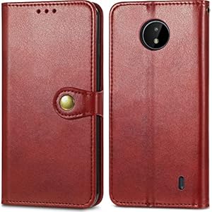 Mobigear Snap Button Bookcase voor Nokia G50 – Rood