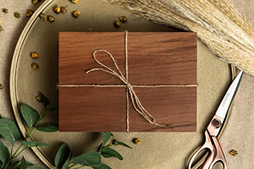 Wooden Box With Hinged Lid - Large Wood Storage Box With Magnetic Lid - Rectangle Wooden Storage Box - Brown Keepsake Box- Decorative Wood Box With Lids - Stash Boxes - Walnut Finish #TOP3
