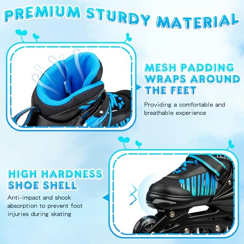 Maxluke Adjustable Inline Skates For Kids Ages 4-12 thumb #3