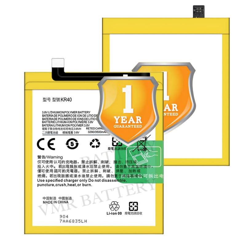 Image of Original KR40 Battery Compatible for Motorola One Vision (Motorola P50) (XT1970-1, XT1970-2) | Motorola One Action (XT2013-1, XT2013-2, XT2013-4) - (3500mAh) - 1 Year Warranty K7