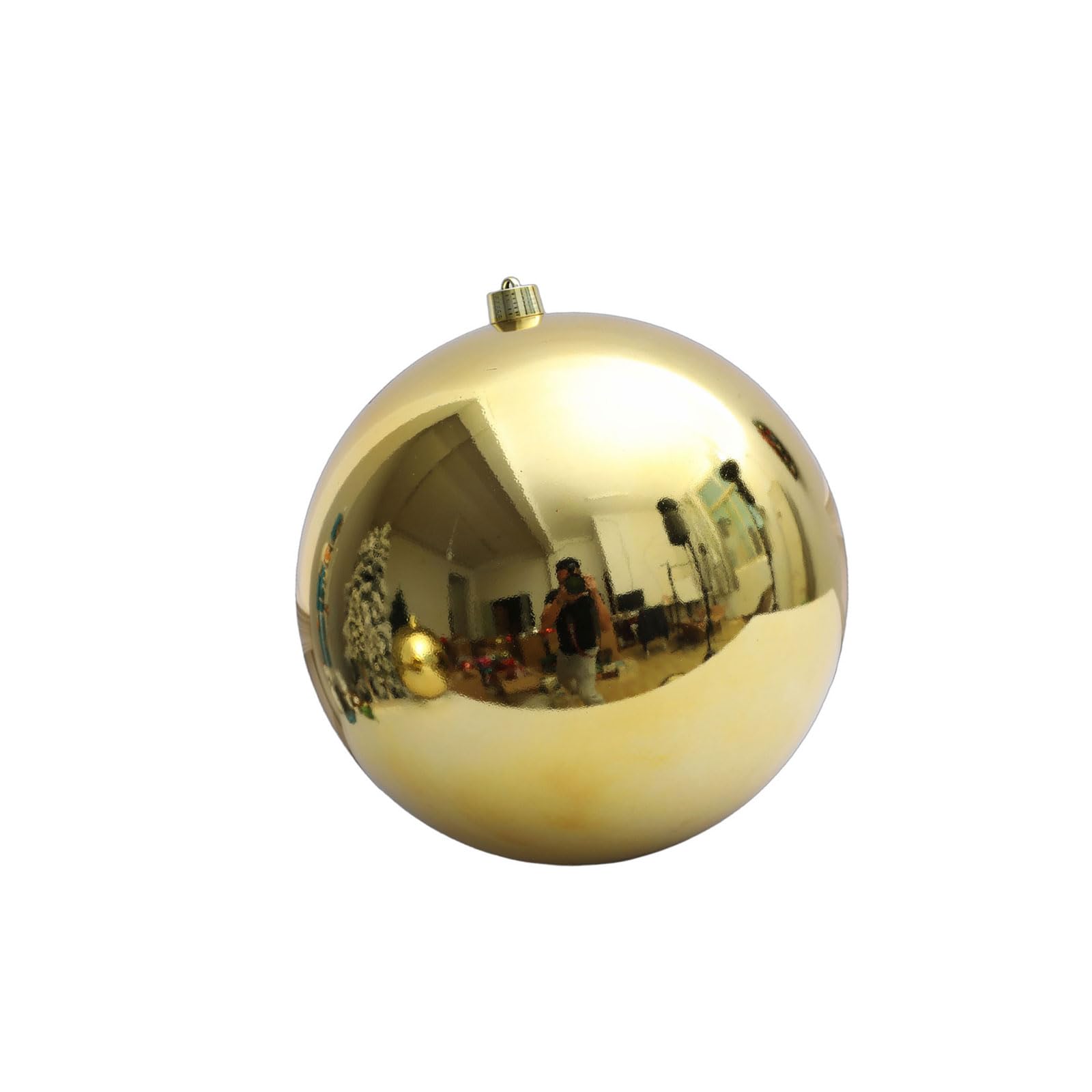 PANGBOER Glittering High Gloss Golden Christmas Ball Decoration Shatterproof Christmas Baubles Ornament for Door Tree Wreath Mantels Tree Ball Decorations