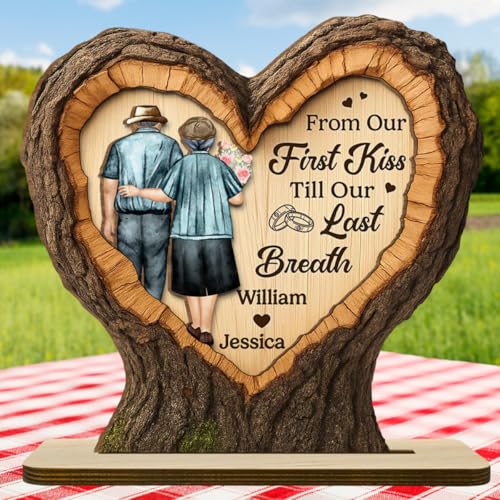 Our Journey Begins - Personalized Custom 2-Layer Wooden Love Plaque for Couples, Unique Anniversary Decor by 43Lotus - Image 3